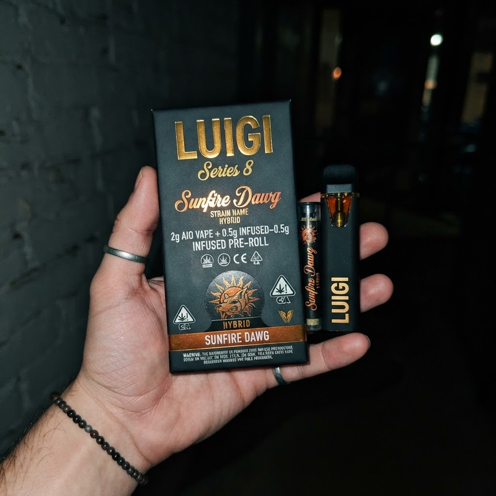LUIGI Series 8 Sunfire Dawg vape — angle 1
