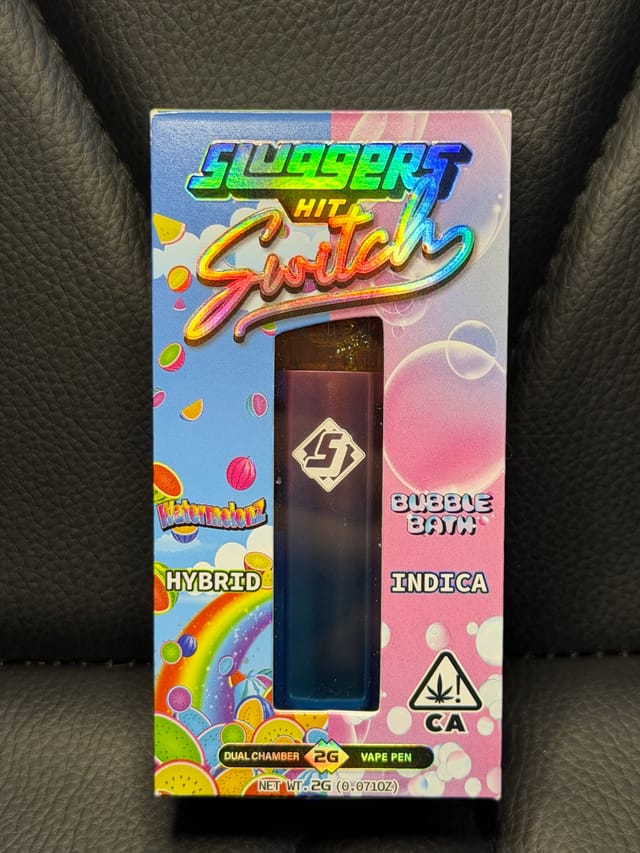 Sluggers Hit Switch Watermelonz × Bubble Bath vape — angle 1