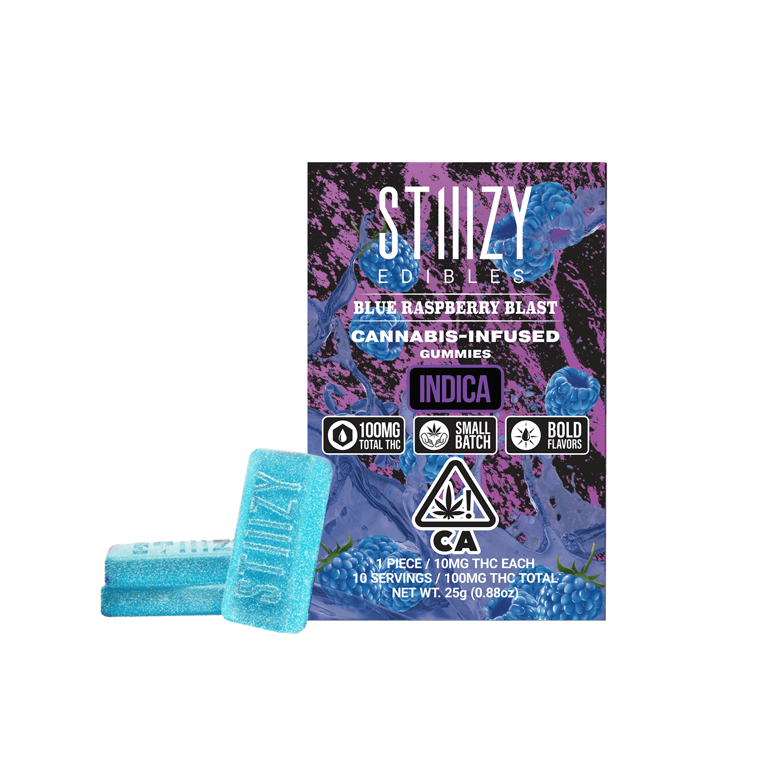 STIIIZY Edibles Blue Raspberry Blast packaging